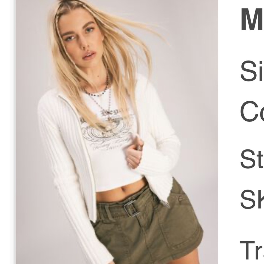 Low rise Cargo skirt